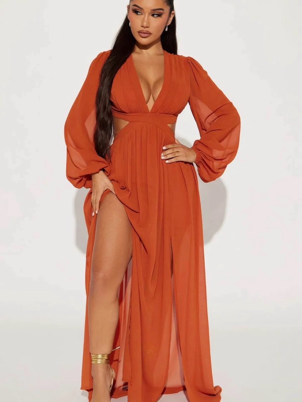 NWT Orange Maxi Dress